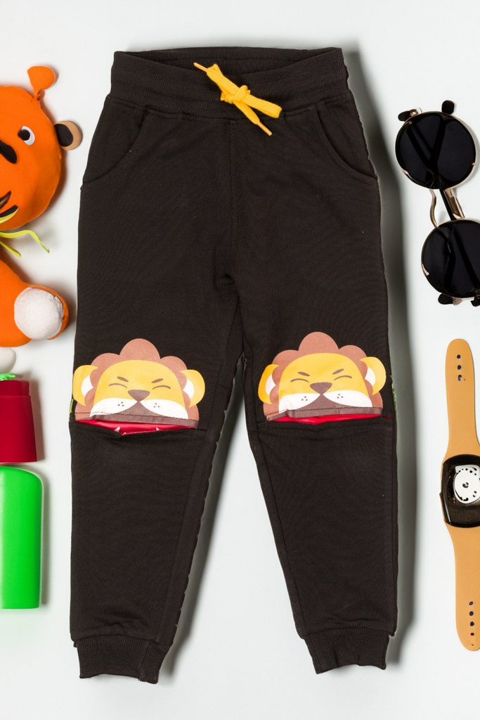 Toddler Boys 3D Knee Lion Pants