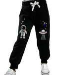 Young Astronaut 100% Cotton with Playful Embroidery Pants