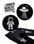 Young Astronaut 100% Cotton with Playful Embroidery Pants