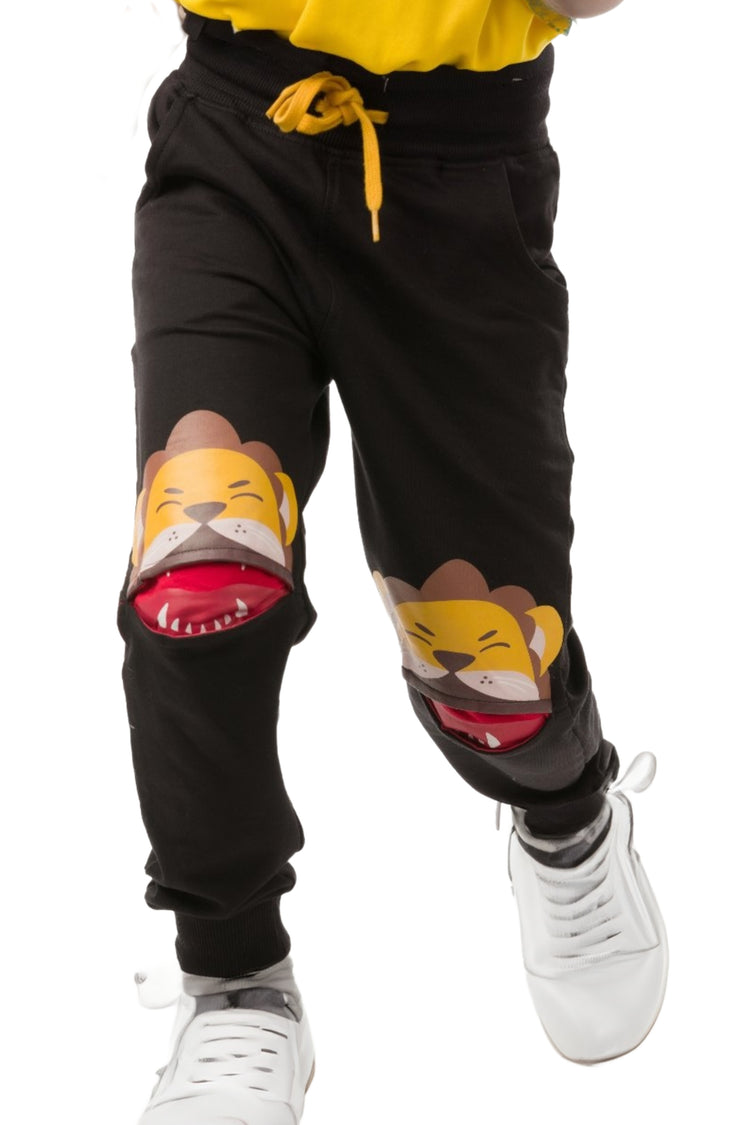 Toddler Boys 3D Knee Lion Pants